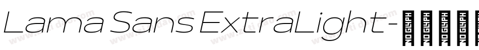 Lama Sans ExtraLight字体转换